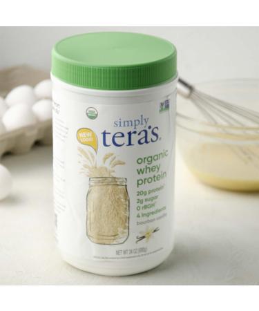 Buy Simply Tera's Organic Whey Protein Powder Family Size Bourbon Vanilla Flavor | International Shipping Available - Buy Online on GoSupps.com