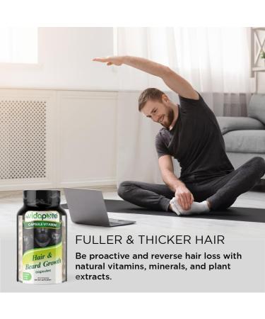 MYVIDAPURE Beard Growth + Men's Skin & Nails 5000mcg Biotin Capsules - Vitamin C, D & B-Complex, Hydrolyzed Collagen | Non-GMO, Gluten-Free - Buy Online on GoSupps.com