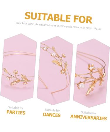 MAGICLULU Headband Headdress Party Hairband Pearl Hairhoop Girl Hairhoop Female Hairband Alloy Hairhoop for Women Lady Graceful Hairhoop Wedding Bride Hairband Pearl Design Hairhoop - Buy Online on GoSupps.com