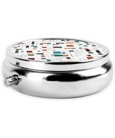 Rose Gold Marble Mini Round Pill Box 3 Compartment Portable Organizer for Travel Home & Office - Buy Online on GoSupps.com