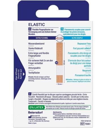 Hansaplast Elastic Finger Strips Plaster - Extra Long & Breathable | 16 Pieces for Flexible Finger Wound Care - Buy Online on GoSupps.com