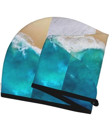 Hair Towel Wrap for Quick Drying - Buttoned Turban & Beach Towel - Fast Hair Drying Solution - Buy Online on GoSupps.com