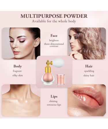 AOOWU Glitter Powder Spray- Shimmering Body Highlighter for Women- Pink Sparkle Makeup Spray - Buy Online on GoSupps.com