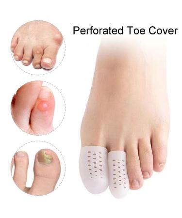 JdXun Toe Protection - 10 Pieces Breathable Caps for Small & Large Toes | Pain Relief for Corns Blisters & Toenail Loss - Buy Online on GoSupps.com