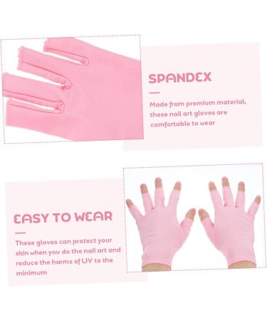 minkissy 3 Pairs Nail Gloves Nail Art Anti- Gloves Gloves for Gel Nail Protection Gloves for Manicure LED Gloves Gloves for Manicure Moisturizing Spandex Pink Apparel - Buy Online on GoSupps.com