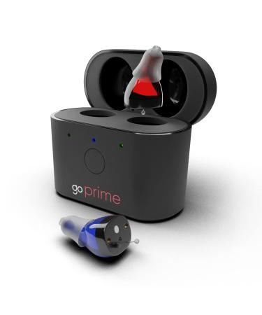 Go Prime Digital Hearing Aids - In-the-Ear Rechargeable for Seniors & Adults | Noise Reduction & Comfortable Fit | Includes Rechargeable Case (Black) - Buy Online on GoSupps.com