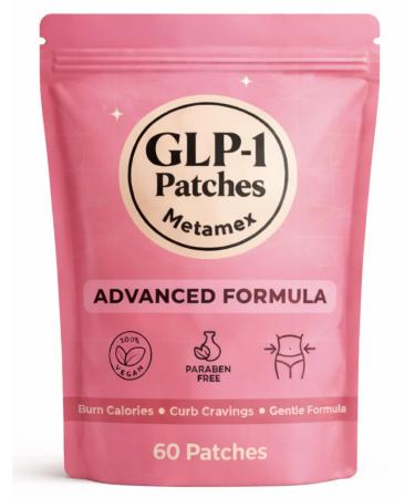Metamex GLP-1 Patches 60 Count | Advanced Formula for Women and Men | Berberine L-Glutamine Cinnamon and Pomegrenate Extract - 2 Months Pack
