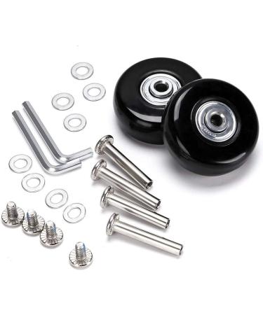 F-ber Suitcase Luggage Wheels Replacement Kit OD40/45/50/54/60/64mm Wheels ABEC 608zz Skate Inline Outdoor Skate Replacement Wheels Multiple Sizes, Set of (2) Wheels OD:40 W:18 ID:6 Axles:30