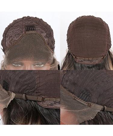 Buy xiweiya 26-Inch Long Natural Brown Wig with Blonde Tips - 3 Tones Loose Curly Synthetic Lace Front Hair for Mermaid Drag Queen Party - Heat Resistant Fiber - Buy Online on GoSupps.com