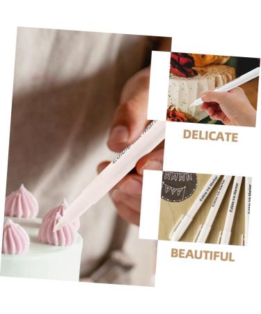 MOLUCKFU 4pcs Baking Pigment Pen Cakes Biscuits Coloring Pens Fondant Pen Cake Frosting Tool White Plastic - Buy Online on GoSupps.com