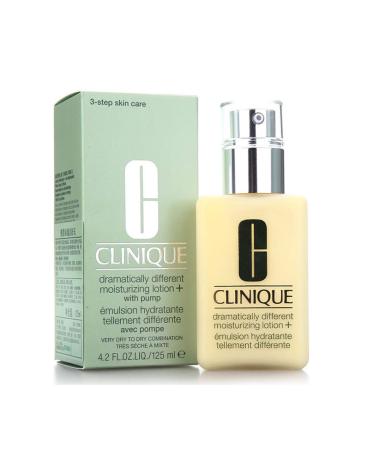 2 Packs Dramatically Different Moisturizing Lotion+ by Clinique with Pump Very Dry to Dry Combination Skin 125ML