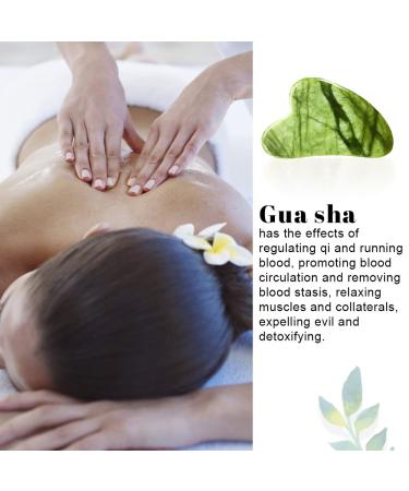 TIGERSTAR Gua Sha Facial Tool - Nature Jade Rose Quartz Massage Tool for Jawline, Double Chin, Wrinkles & Pain Relief (Green) - Buy Online on GoSupps.com