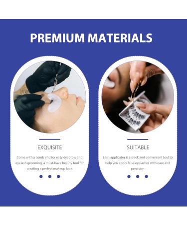 Minkissy 2-in-1 Eyelash Tweezers Set - Curved Stainless Steel Applicator & Jewelry Clip for False Lashes & Nails - International Shipping Available - Buy Online on GoSupps.com