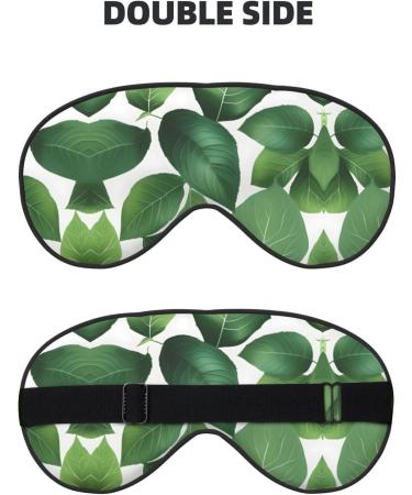 Herb Plant Leaf Print Eye Mask - Soft Double-Sided Sleep Mask for Light Blocking & Enhanced Sleep Quality - Buy Online on GoSupps.com
