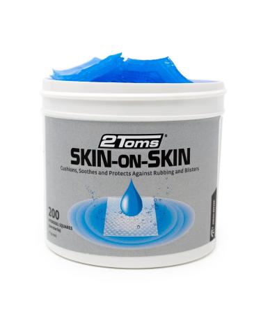 2Toms Skin-On-Skin Hydrogel Squares for Blisters Chafing Stings Irritations and Skin Pain Relief 200 1-Inch Squares 1 Inch (Pack of 1) - Buy Online on GoSupps.com