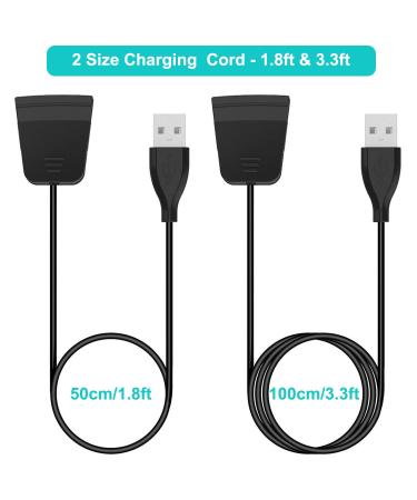 Kissmart Charger for Fitbit Alta HR - 2-Pack Replacement Charging Cable for Fitbit Alta HR (1.8ft & 3.3ft) - Buy Online on GoSupps.com