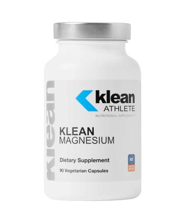 Klean Athlete Klean Magnesium | Supports Ability to Produce and Utilize Energy (ATP) Contract and Relax Muscles and Improves Recovery Time* | NSF Certified for Sport | 90 Vegetarian Capsules