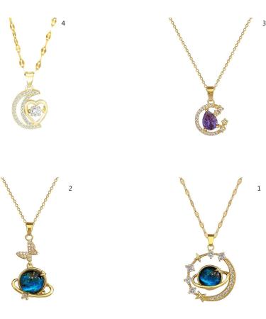 Oralgo Star Planet Pendant Necklace | Exquisite Adjustable Collarbone Jewelry for Women & Girls - Buy Online on GoSupps.com