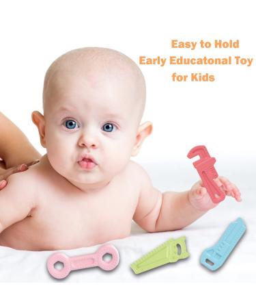 Soothing 4 Pack Soft Silicone Baby Teething Toys Set for 3-12 Months | Easy-to-Hold & Clean Teether Gift | Early Educational Chew Toys for Boys and Girls - Buy Online on GoSupps.com
