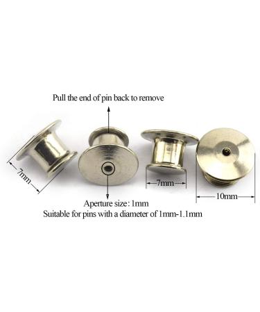 LQ Industrial 12PCS Metal Locking Pin Backs Clasp Bulk Pin Keepers for Name Tags Displaying Books Disney Pins Silver - Buy Online on GoSupps.com