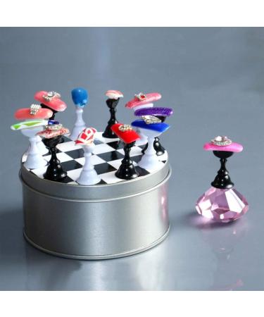 Kalolary Nail Art Holder Stand with 48pcs Clay Magnetic Tips Holders - Pink - Buy Online on GoSupps.com