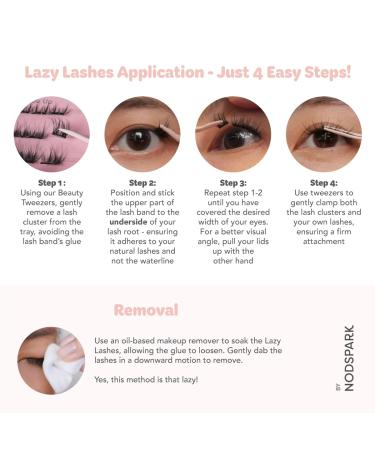 Lazy Lashes Dinner Hollywood Sweetheart | Pre-Adhesive Instant Press-On Lash Clusters | No Glue | Easy Application | Lasts 3-7 Days | Shop Now - Buy Online on GoSupps.com