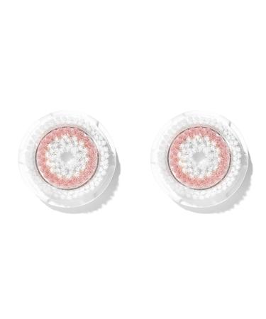 Clarisonic Radiance Facial Cleansing Brush Head Replacement | Skin Brightening Face Brush For Dull Skin | Suitable for Sensitive Skin with Travel Bag 2 Count (Pack of 1)