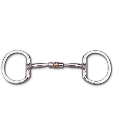 Myler Steel Eggbutt Without Hooks with Stainless Steel Comfort Snaffle with Copper Roller