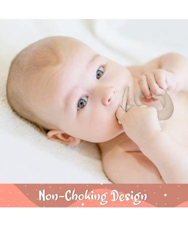 Baby Teething Toys Silicone Baby Teether Baby Chew Toys Freezer Safe BPA Free Soothe Babies Gums Teething (Sunrise/French Beige) Sunrise / French Beige - Buy Online on GoSupps.com
