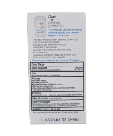 Dove Clinical Protection Antiperspirant Deodorant Original Clean 1.7 Ounce Original 1.7 Ounce - Buy Online on GoSupps.com
