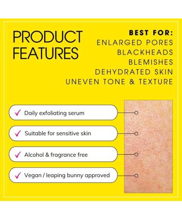 Clear Skin Days 4% BHA & 4% PHA Pore Refining Solution - Liquid Exfoliant Serum for Reduced Pore Appearance Breakout Prevention & Blackhead Control - Acid Combination Treatment - 50ml - Buy Online on GoSupps.com