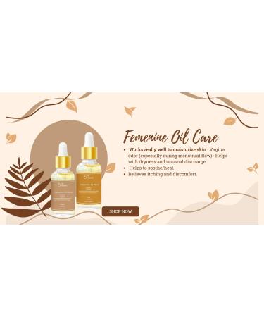 Feminine Oil Blend | 100% Natural Yoni Oil for Women - Jojoba Orange Primrose Geranium Chamomile & Gardenia - Buy Online on GoSupps.com