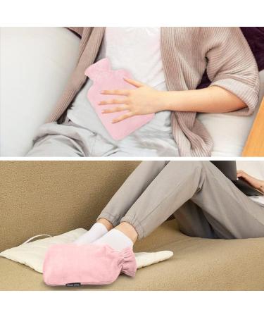 1L Hot Water Bottle with Soft Cover - 1000ml Hot Water Bag - Removable Covers - Pain Relief - Pink - Buy Online on GoSupps.com