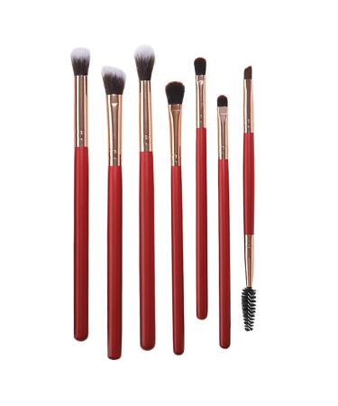 7 Eye Shadow Brushes Soft Synthetic Fiber Sturdy Wooden Handles Perfect for Individual and Professional Use Lasting and Soft Touch Excellent Gift