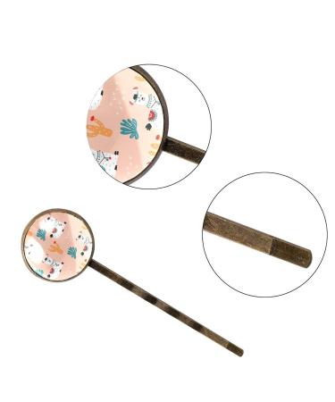 4PCS Handmade Women Hair Accessories Set - Llama & Cactus Bobby Pins | Cartoon Animal Headwear - Buy Online on GoSupps.com