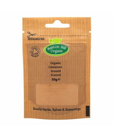 Organic Cinnamon Powder (Cassia) 50g by Hatton Hill Organic