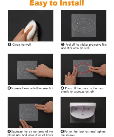 Tokokimo Shower Foot Rest - Non-Slip Pedicure Stool for Shaving Legs, No Drill Bathroom Pedal - Buy Online on GoSupps.com