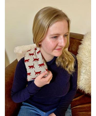 Soothing Cold or Hot Microwavable Duo Fabric Wheat Bag - Lavender Scented - Natural Relief for Aches and Pains - Red Kitty - Buy Online on GoSupps.com