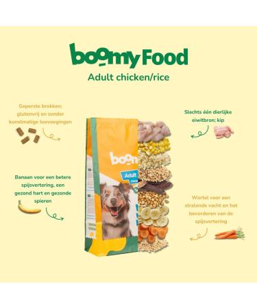 Boomy - Cold-pressed dog food - Adult - Chicken/rice (12kg) - Buy Online on GoSupps.com