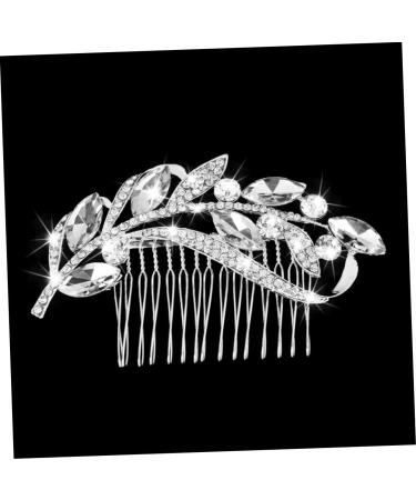 MAGICLULU Floral Rhinestone Hair Pin Bridal Headpiece Bridal Wedding Hair Comb Slide Clip Rhinestone Headpiece Tiara Crystal Bride Headband - Buy Online on GoSupps.com