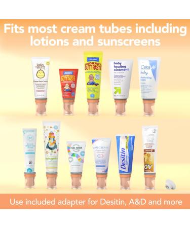 Eli & Ali Tush Swiper - Diaper Rash Cream Applicator & Dispenser - Mess-Free & Travel-Friendly - Safe for Newborns - Orange - Buy Online on GoSupps.com