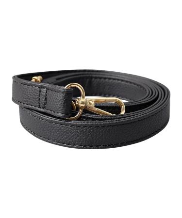 JKNAKN Replacement Adjustable Leather Shoulder Strap with Metal Swivel Hooks for Crossbody Bag Briefcase Messenger Bag Shoulder Bag Purse Making -2 cm Width (Black)