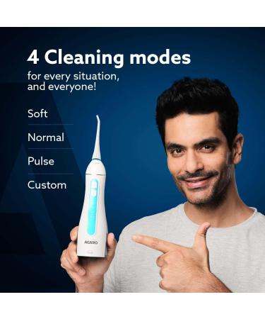 AGARO Ultra Plus Dental Flosser - Portable Cordless & Rechargeable | 5 Nozzles 4 Modes IPX7 Waterproof 200ml Tank - Perfect for Home & Travel - Buy Online on GoSupps.com