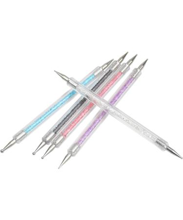 5PCS NATUCE 2 Way Nail Dotting Pen Set for Marbleizing & Nail Art - Rhinestones Gems Picking Tools & Clay Sculpting - Manicure Dot Tool - Buy Online on GoSupps.com