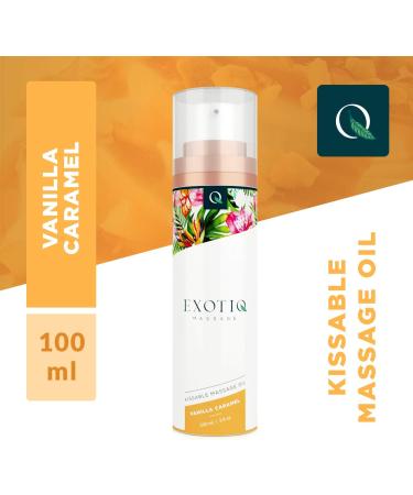 Exotiq Kissable Massage Oil - Vanilla Caramel 100ml | Shop Internationally for Sensual Elegance - Buy Online on GoSupps.com