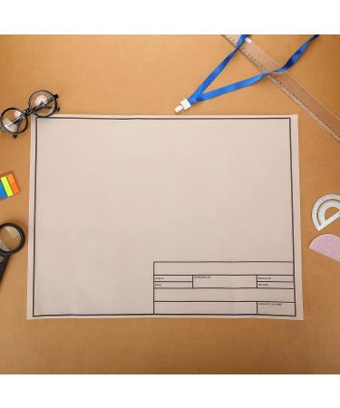 10 Sheets Architectural Vellum Paper 18 x 24 Inches Translucent White Vellum Sheets Drafting Paper Rag Vellum with Border and Title Block - Buy Online on GoSupps.com