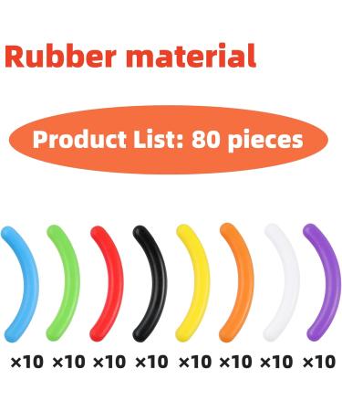 80 Pieces Eyelash Curler Refill Pads - Universal Silicone Replacement with Clear Storage Box - Multicolor Rubber Pads for Perfect Curling - Buy Online on GoSupps.com