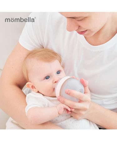 Mombella Soft Silicone Baby Bottle for Breastfeeding Babies 6+ Months - Anti-Colic, BPA & Phthalate Free (Old Rose, 7 oz) - Buy Online on GoSupps.com
