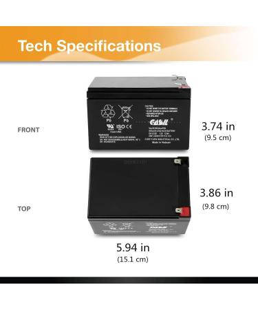 Buy Casil 12V 12Ah SLA Battery CA12120 F2 - Reliable Sealed Lead Acid Battery for International Shipping - Buy Online on GoSupps.com