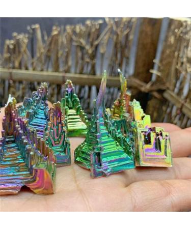 Home 1pcs Natural Bismuth Tower Metal Pyramid Stones Gemstone Reiki Stone Collection Home Decor Crystals Full of Texture (Size : 10-20g) - Buy Online on GoSupps.com